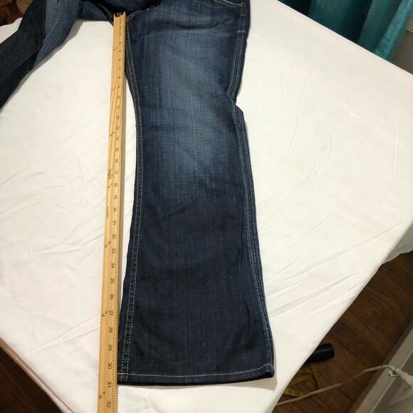 Hudson NEW womens jeans 32x31 petite bootcut dark wash stretchy y2k flap pockets - Picture 10 of 13